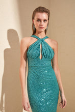 Load image into Gallery viewer, Trendyol Collar Detailed Sequined Dress
